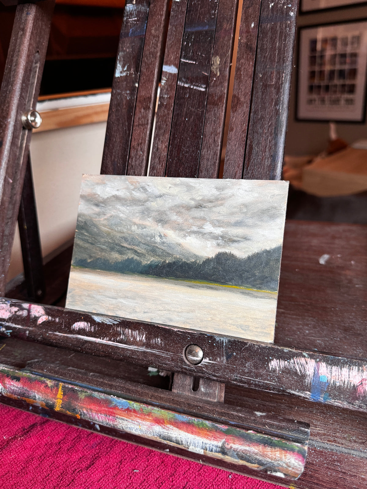 ORIGINAL "Gradient Grays" Plein Air Study 4x6 in