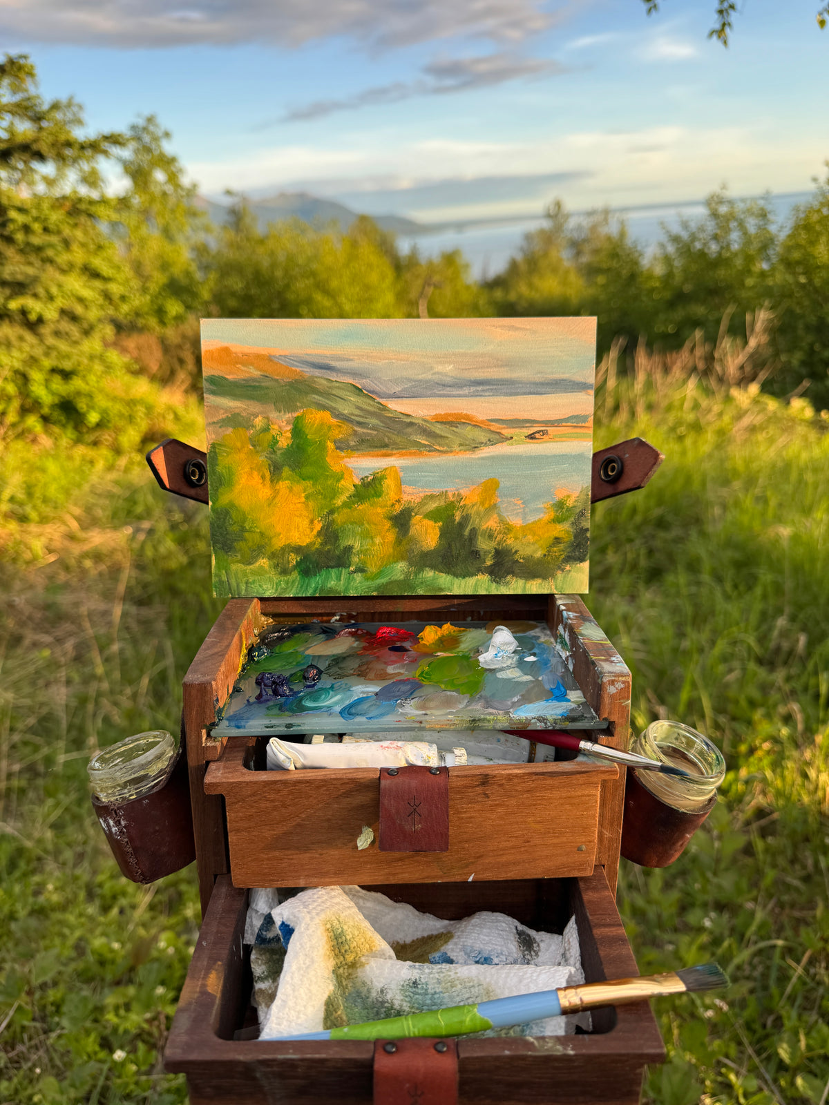 ORIGINAL South Anchorage Plein Air Study 5x7 in