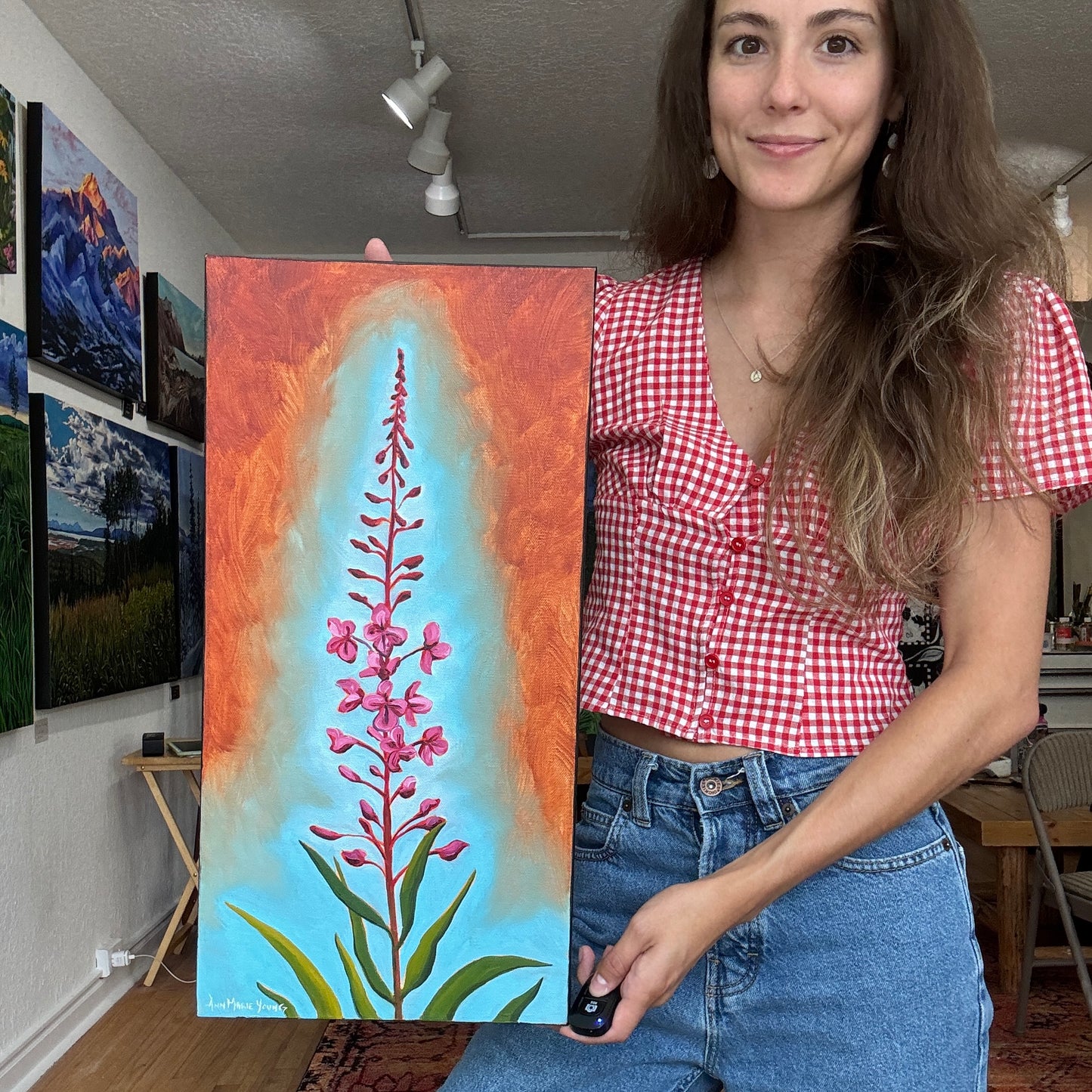 ORIGINAL "Fading Fireweed" 10x20 in