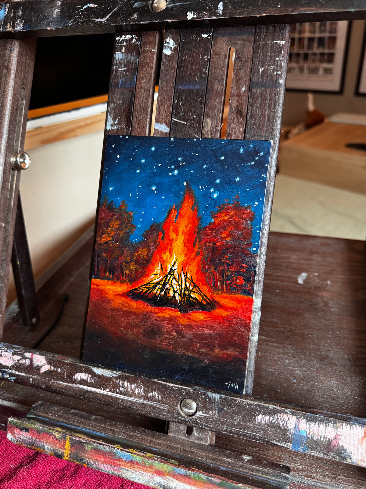 ORIGINAL "Lights at Night" 5x7 in