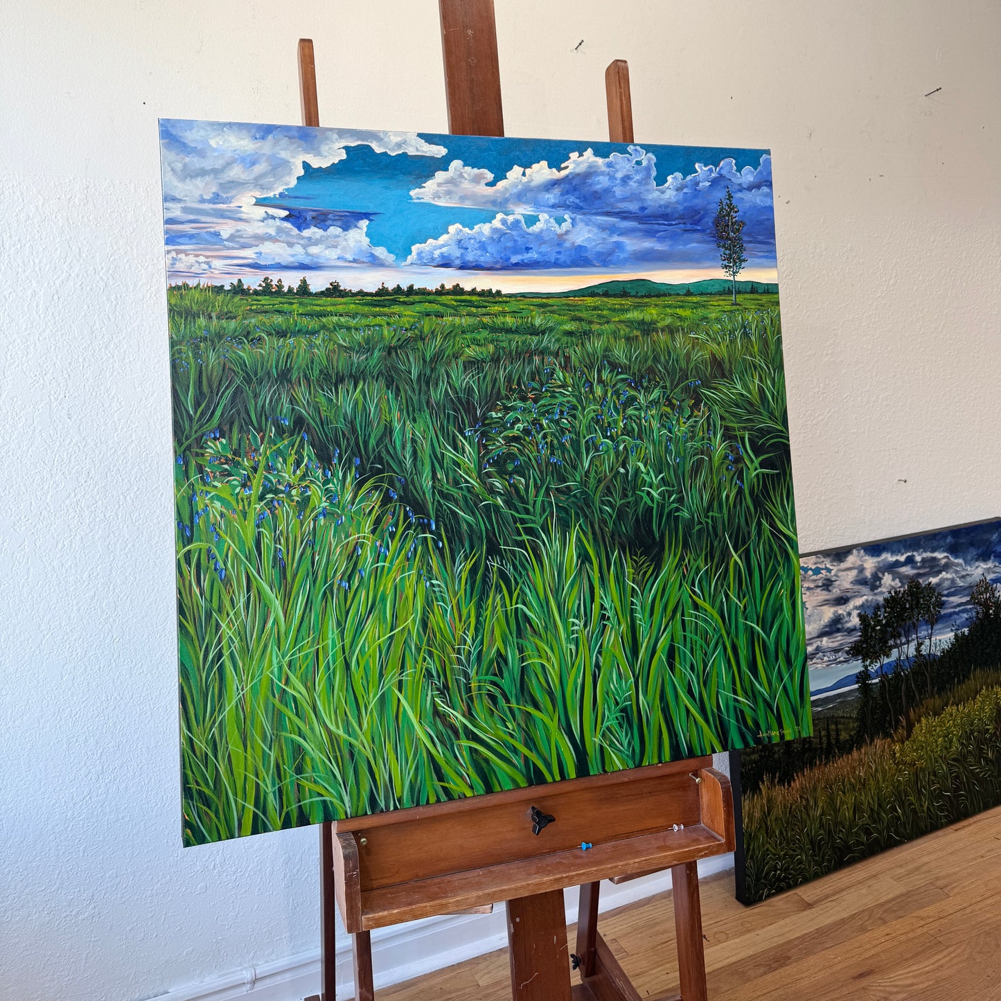 ORIGINAL "Greener Grass" 36x36 in
