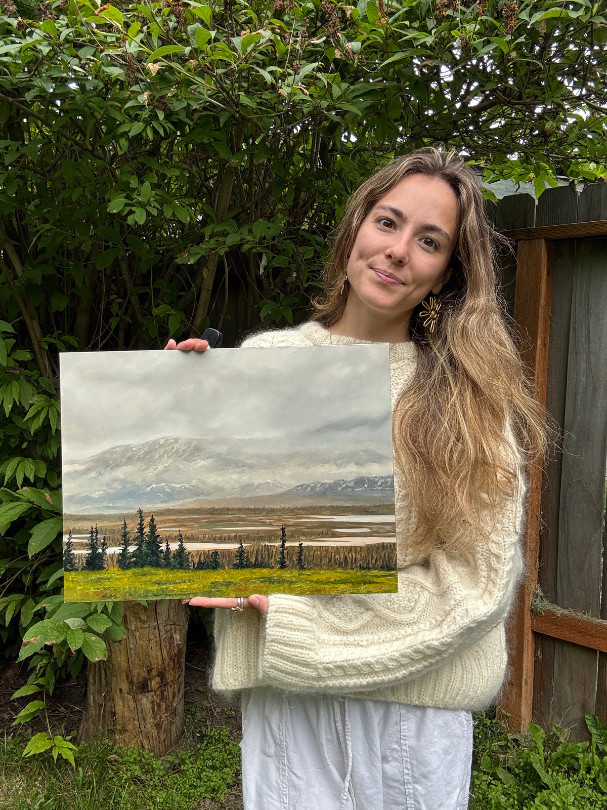 ORIGINAL "Mountain in the Mist" 12x16 in