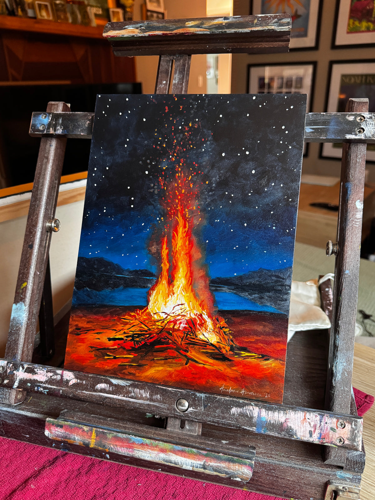 ORIGINAL "Warm Your Spirit" 9x12 in