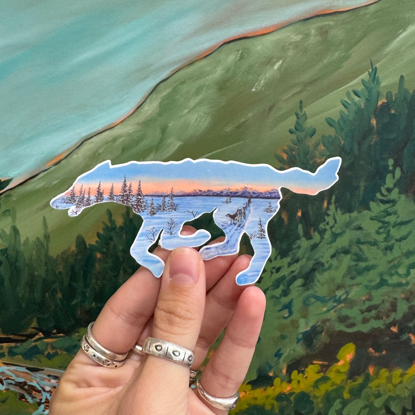 Sled Dog Sticker