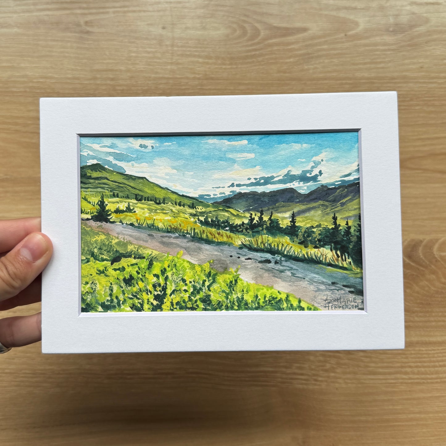 ORIGINAL Summer Gouache Study 4x6 in
