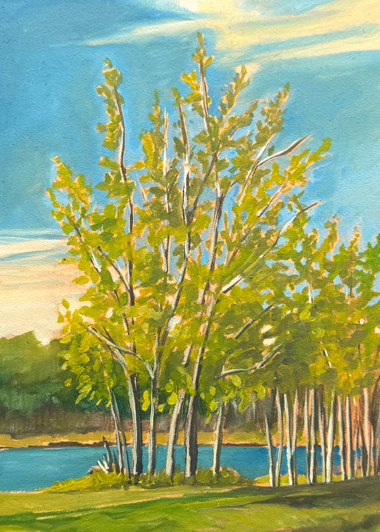 ORIGINAL Jewel Lake Plein Air Study 5x7 in