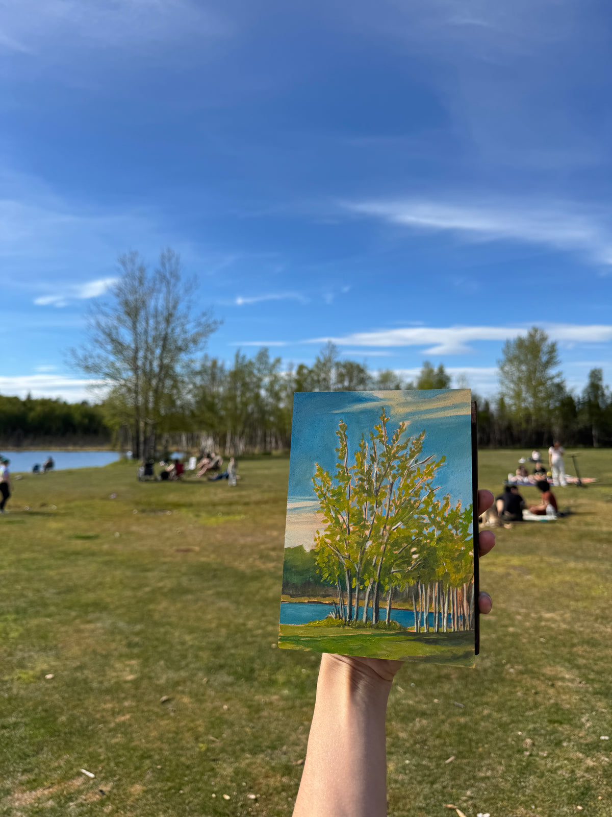 ORIGINAL Jewel Lake Plein Air Study 5x7 in
