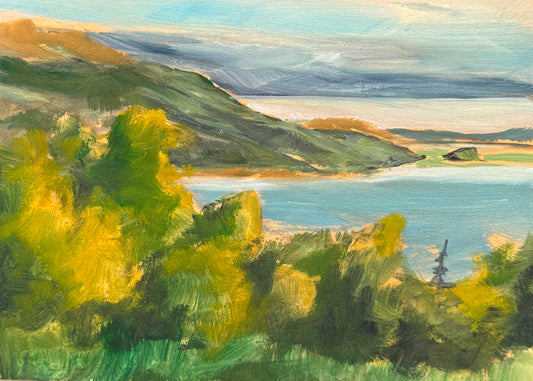ORIGINAL South Anchorage Plein Air Study 5x7 in