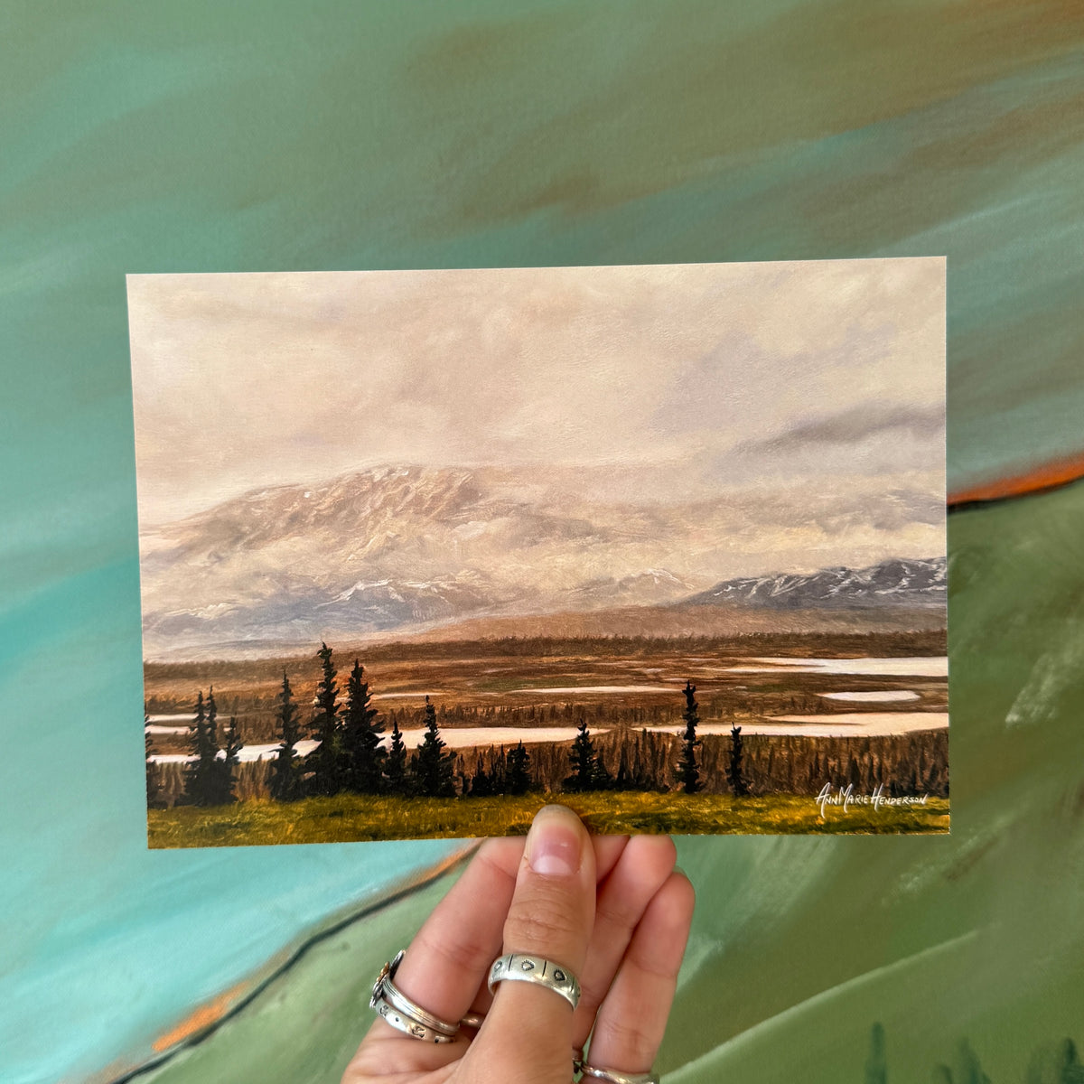 "Mountain in the Mist" Postcard