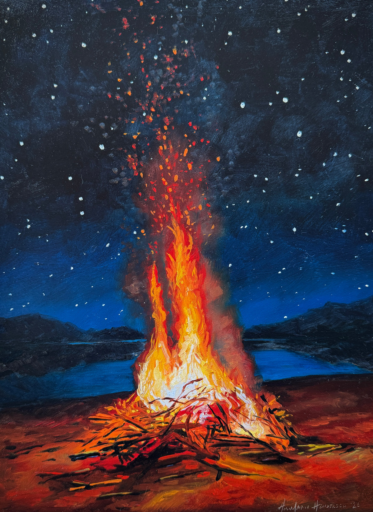 ORIGINAL "Warm Your Spirit"  9x12 in