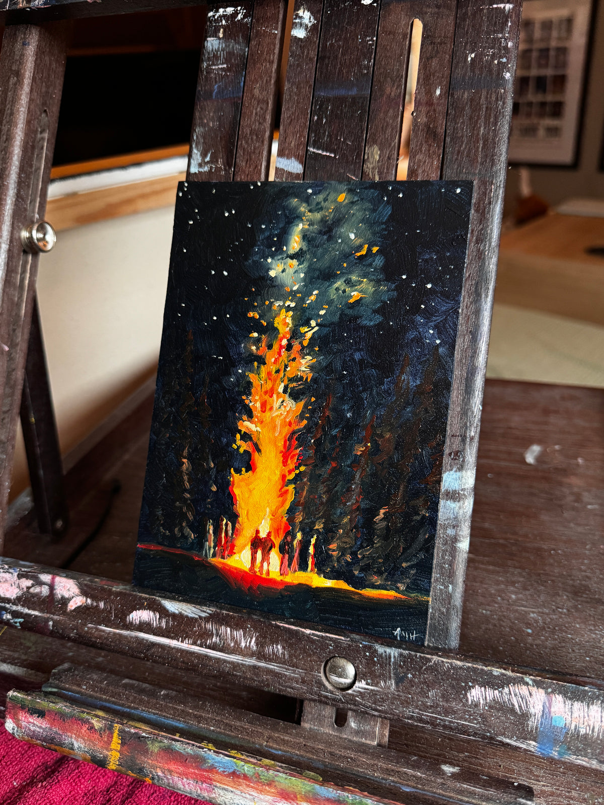 ORIGINAL "Twin Flame"  5x7 in