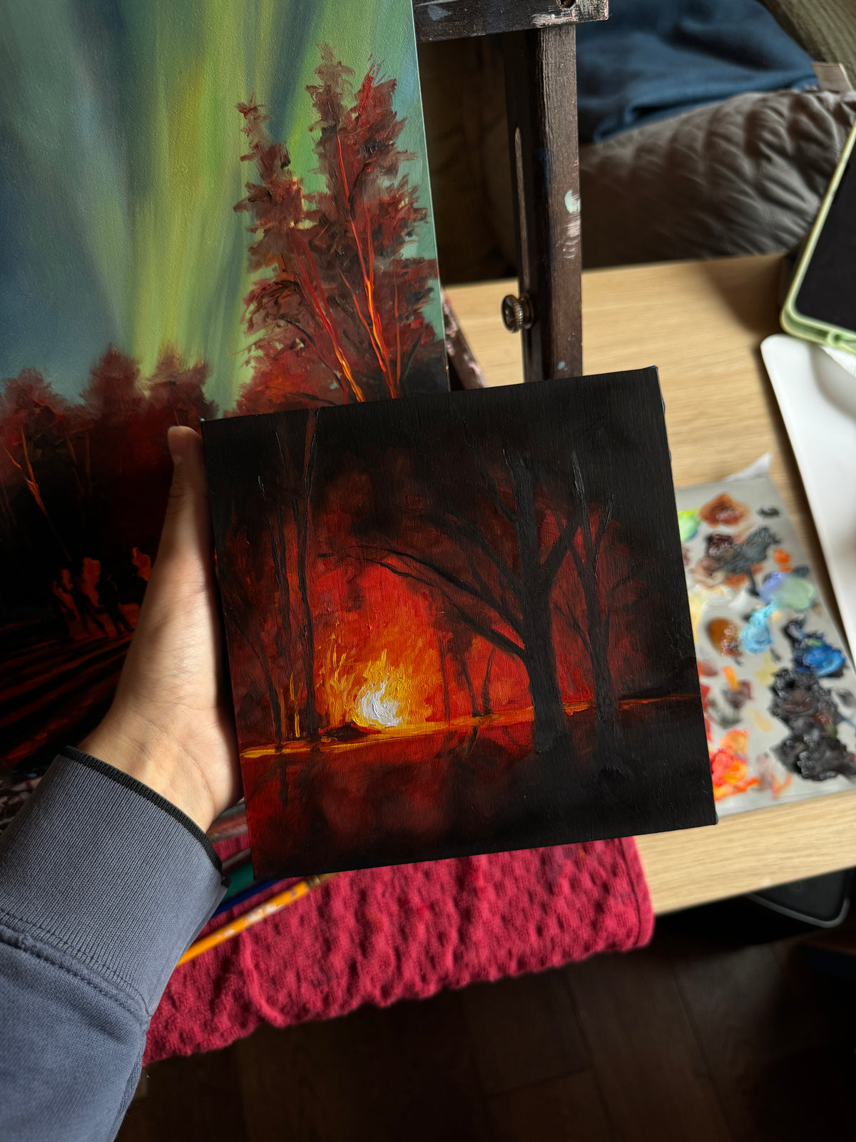 ORIGINAL "Burn Pile"  6x6 in