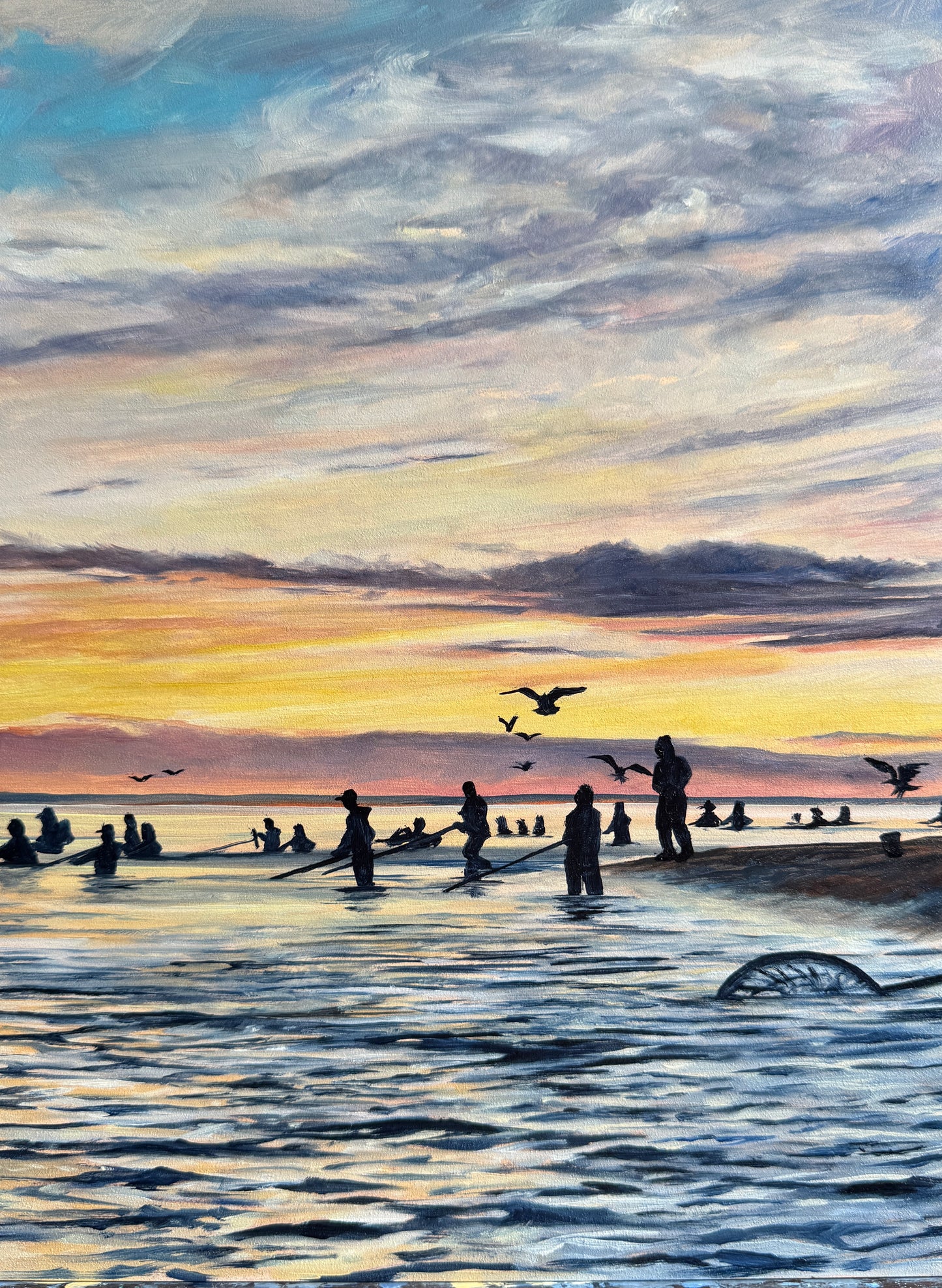 ORIGINAL "Dipnet Season" 9x12 in