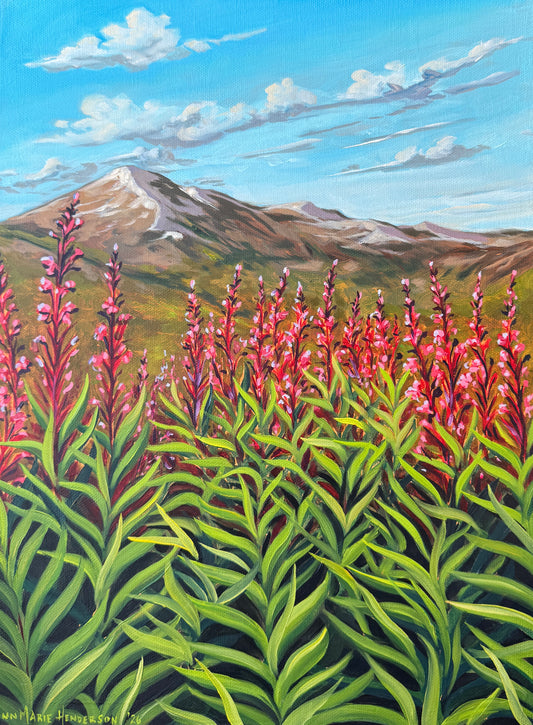 ORIGINAL "Wildflower state of mind" 12 x 16 in