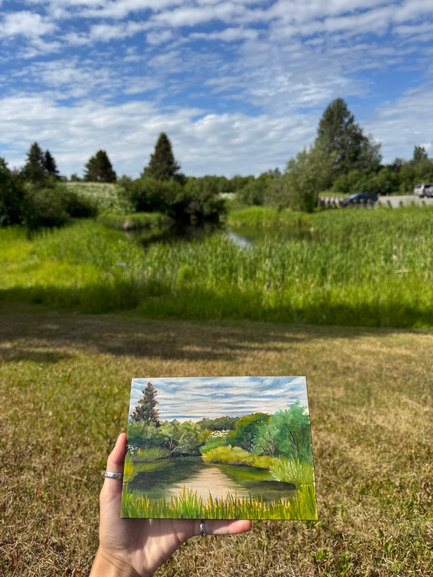 ORIGINAL Anchorage Plein Air Study 5x7 in