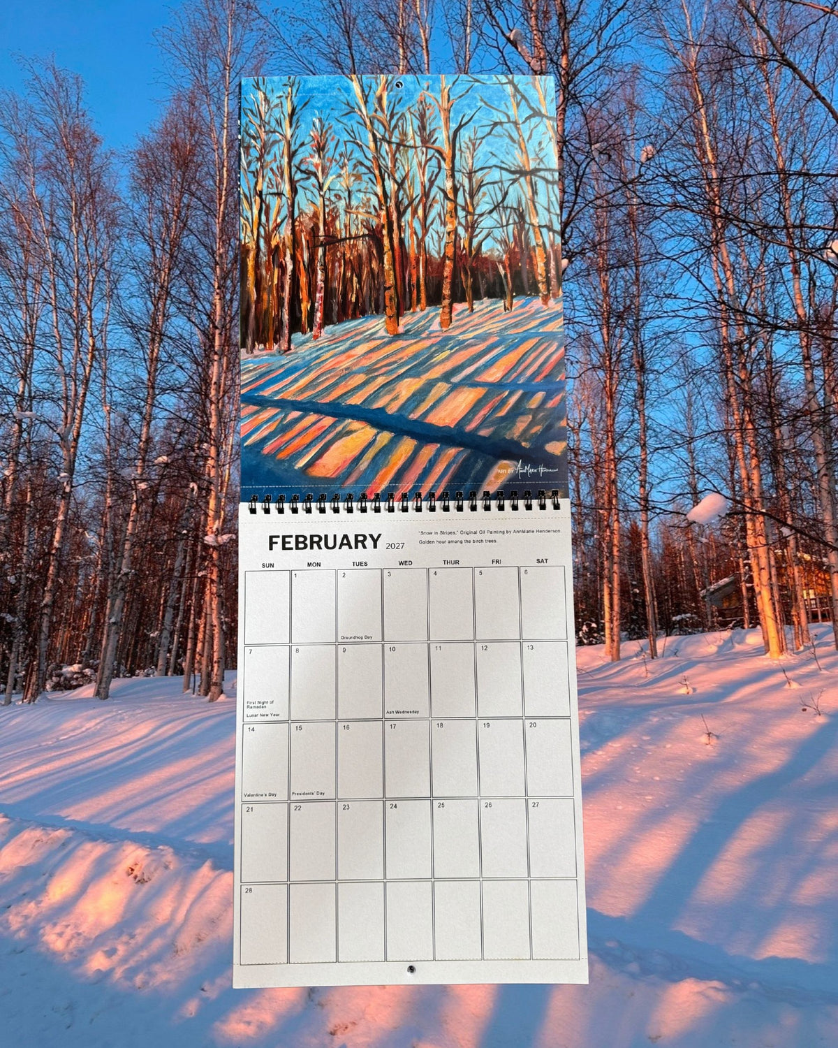 PRE-ORDER 2027 Alaska Art Calendar