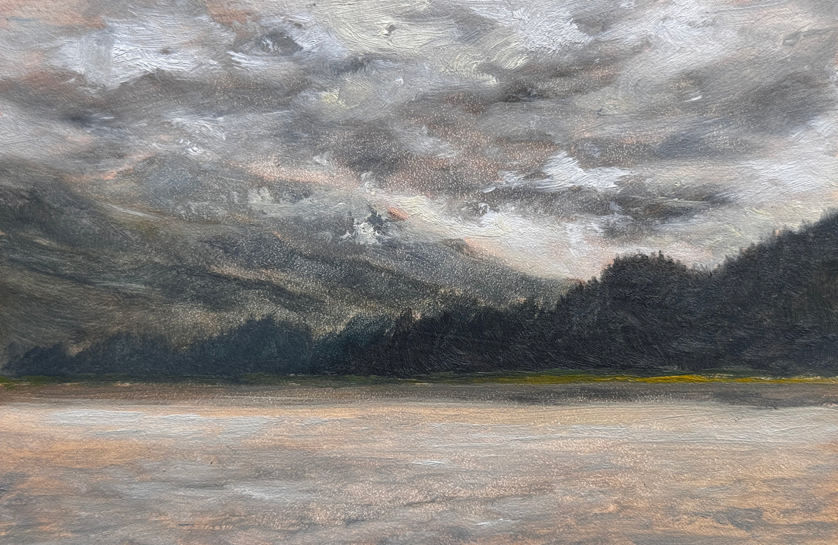 ORIGINAL "Gradient Grays" Plein Air Study 4x6 in