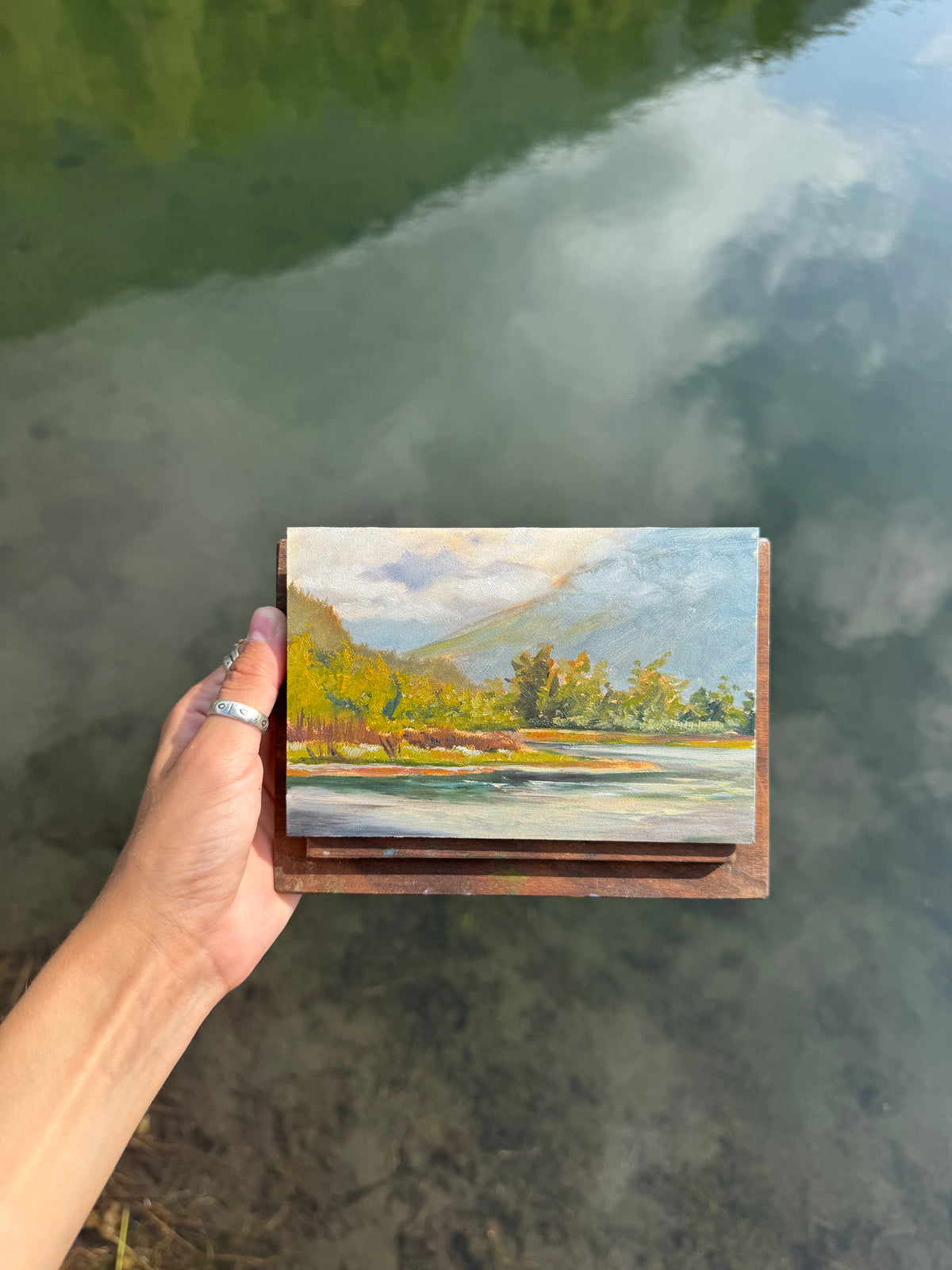 ORIGINAL "Hidden Peaks" Plein Air Study 4x6 in
