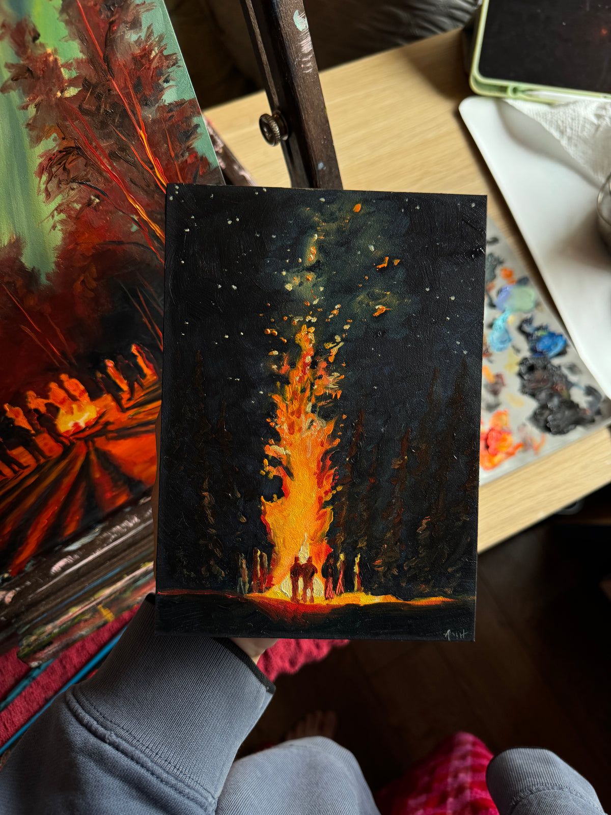 ORIGINAL "Twin Flame"  5x7 in