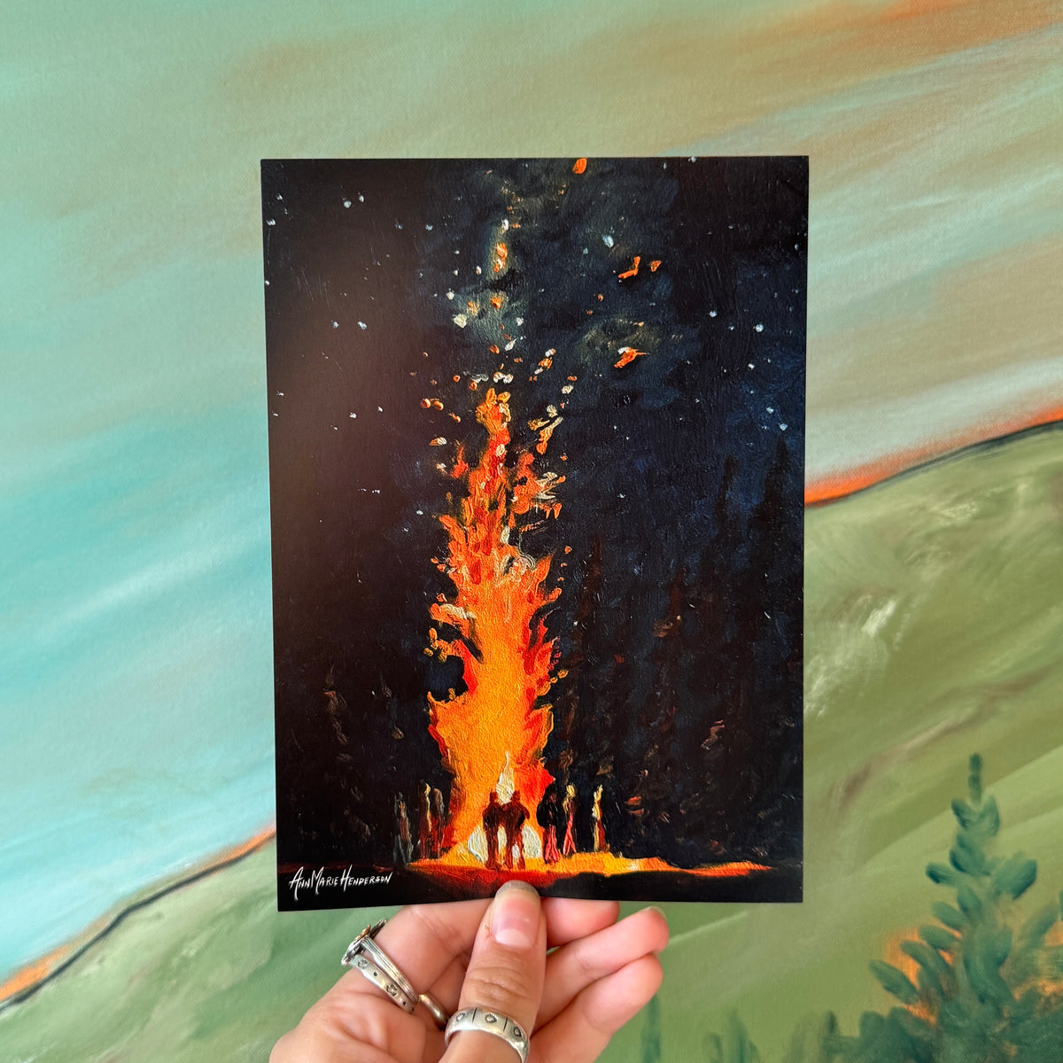 "Fall Embers" Postcard