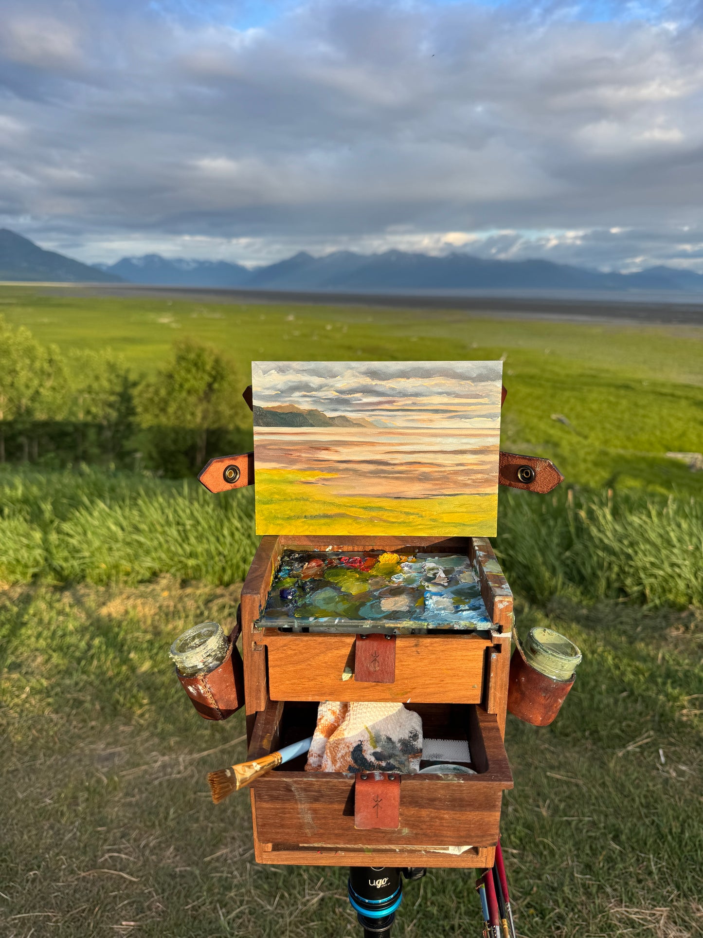 ORIGINAL Mud Flats Plein Air Study 5x7 in