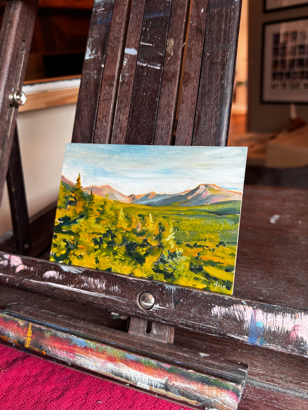 ORIGINAL "Glen Alps" Plein Air Study 4x6 in