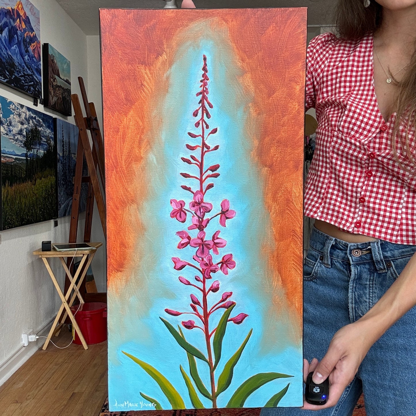 ORIGINAL "Fading Fireweed" 10x20 in