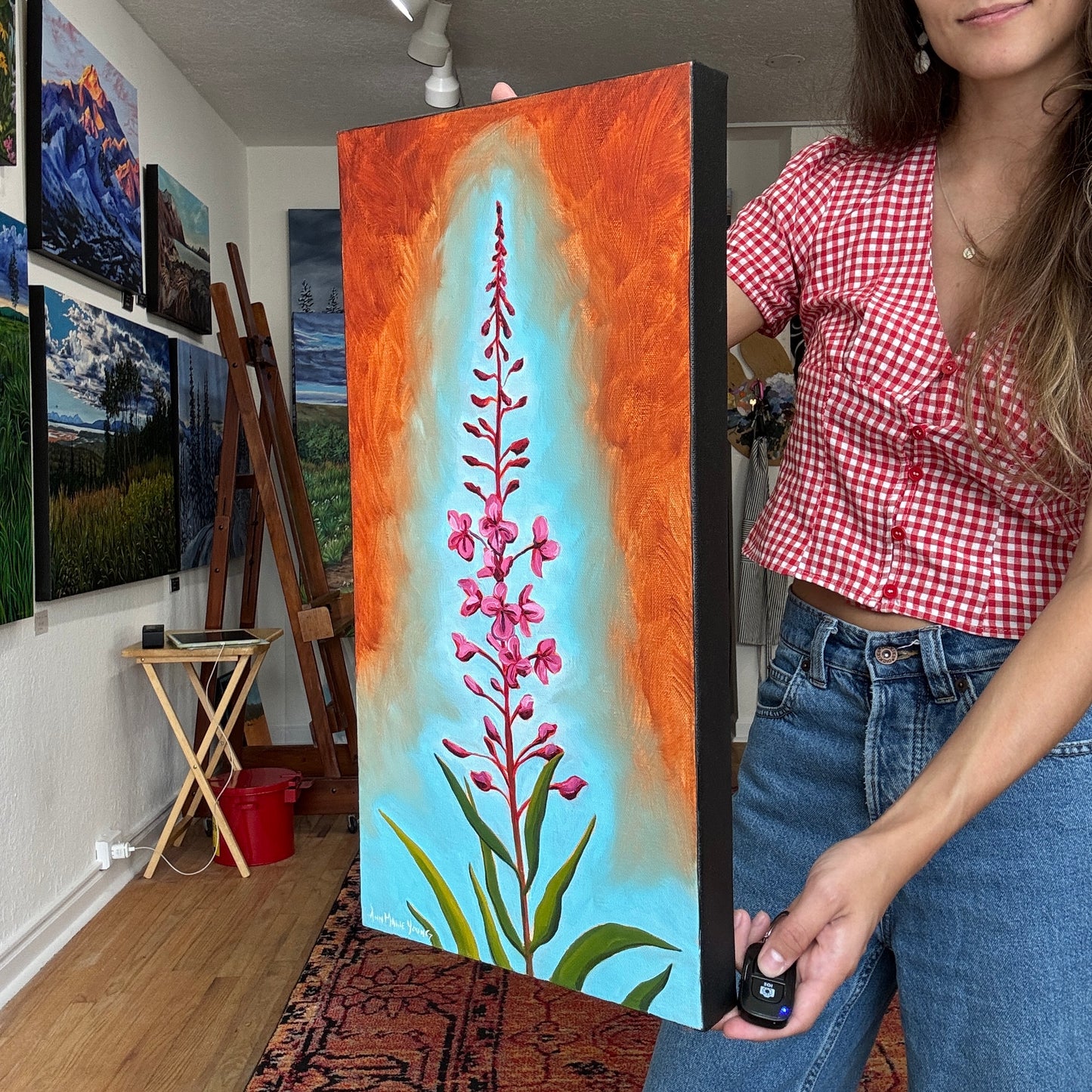 ORIGINAL "Fading Fireweed" 10x20 in