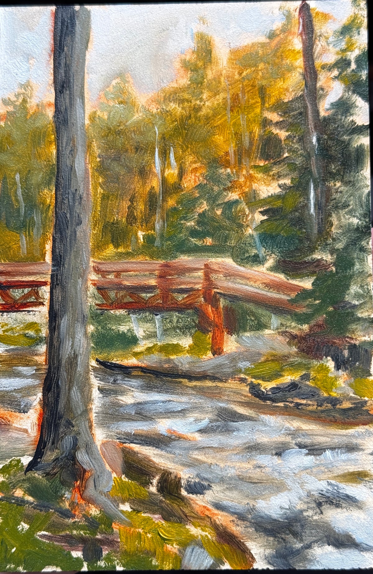 ORIGINAL "Resurrection Creek" Plein Air Study 4x6 in