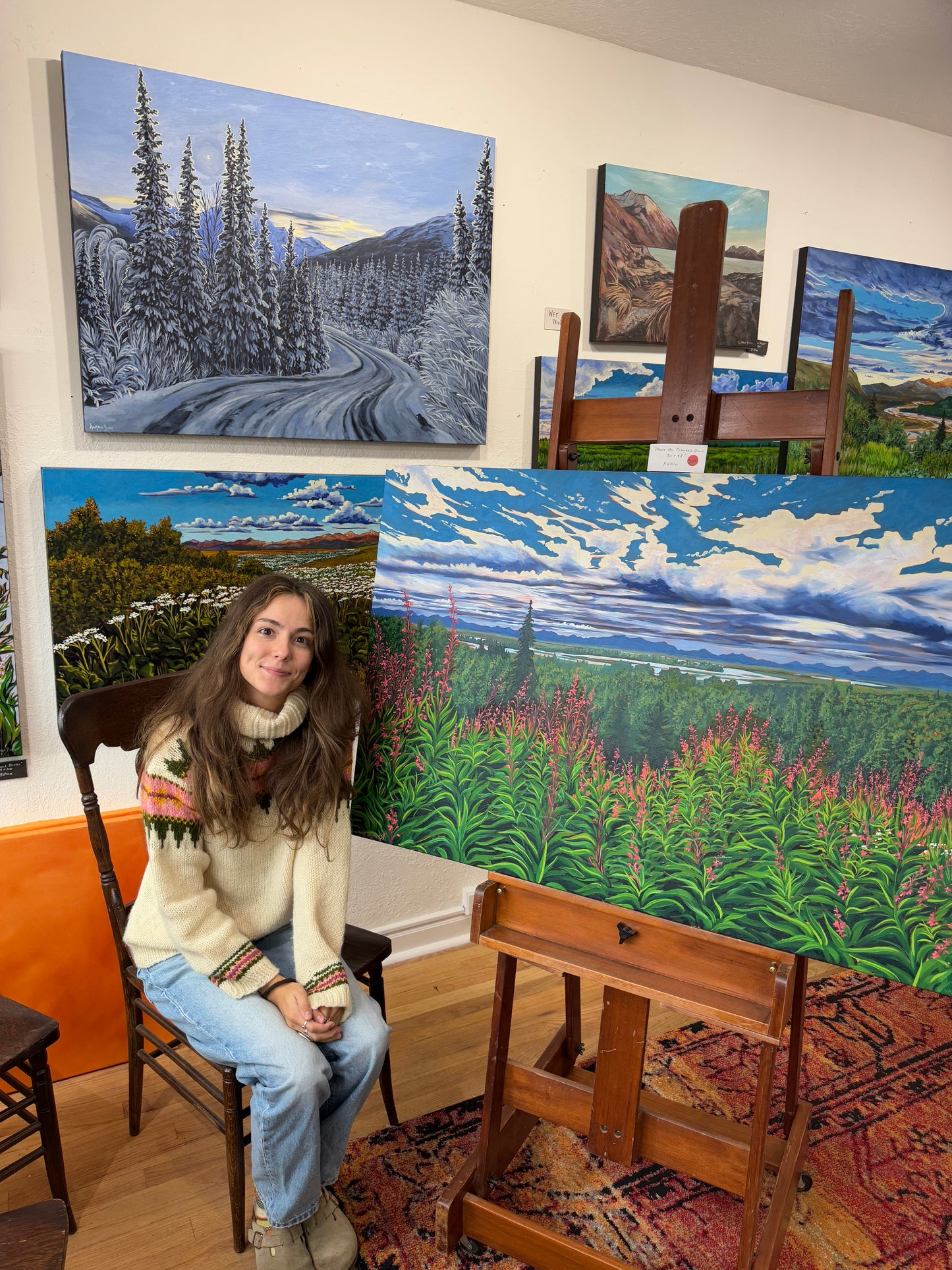 ORIGINAL "Where the Fireweed Grows" 30x48 in