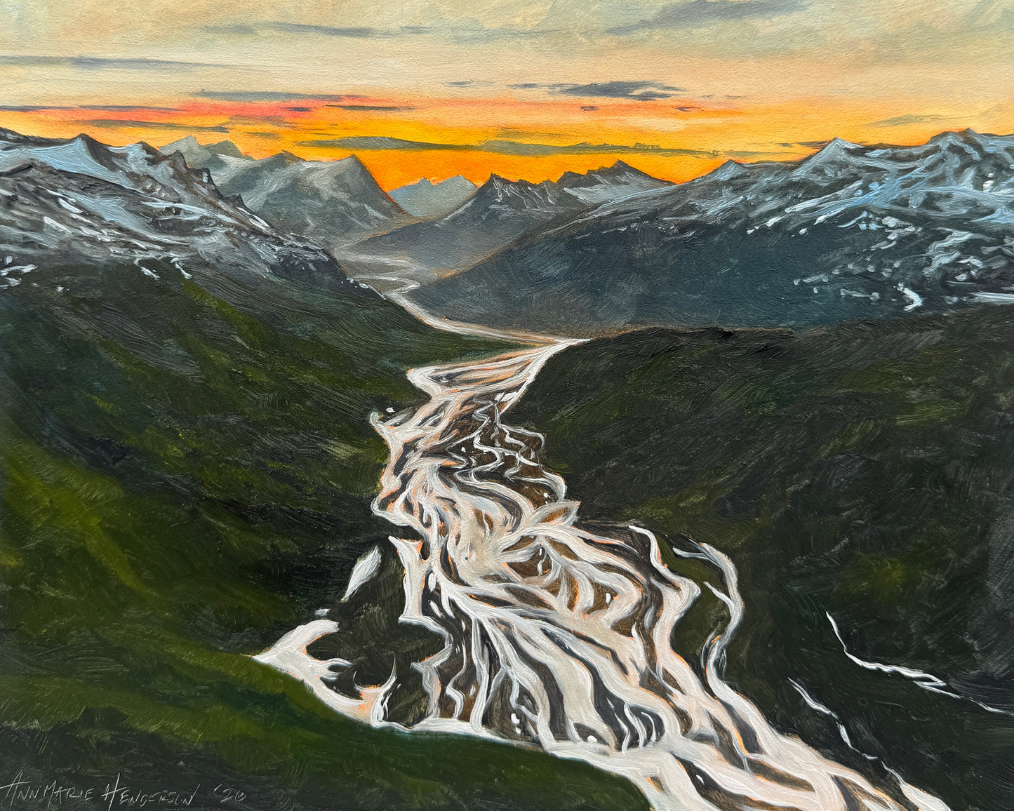 ORIGINAL "Streaming Solstice" 8x10 in