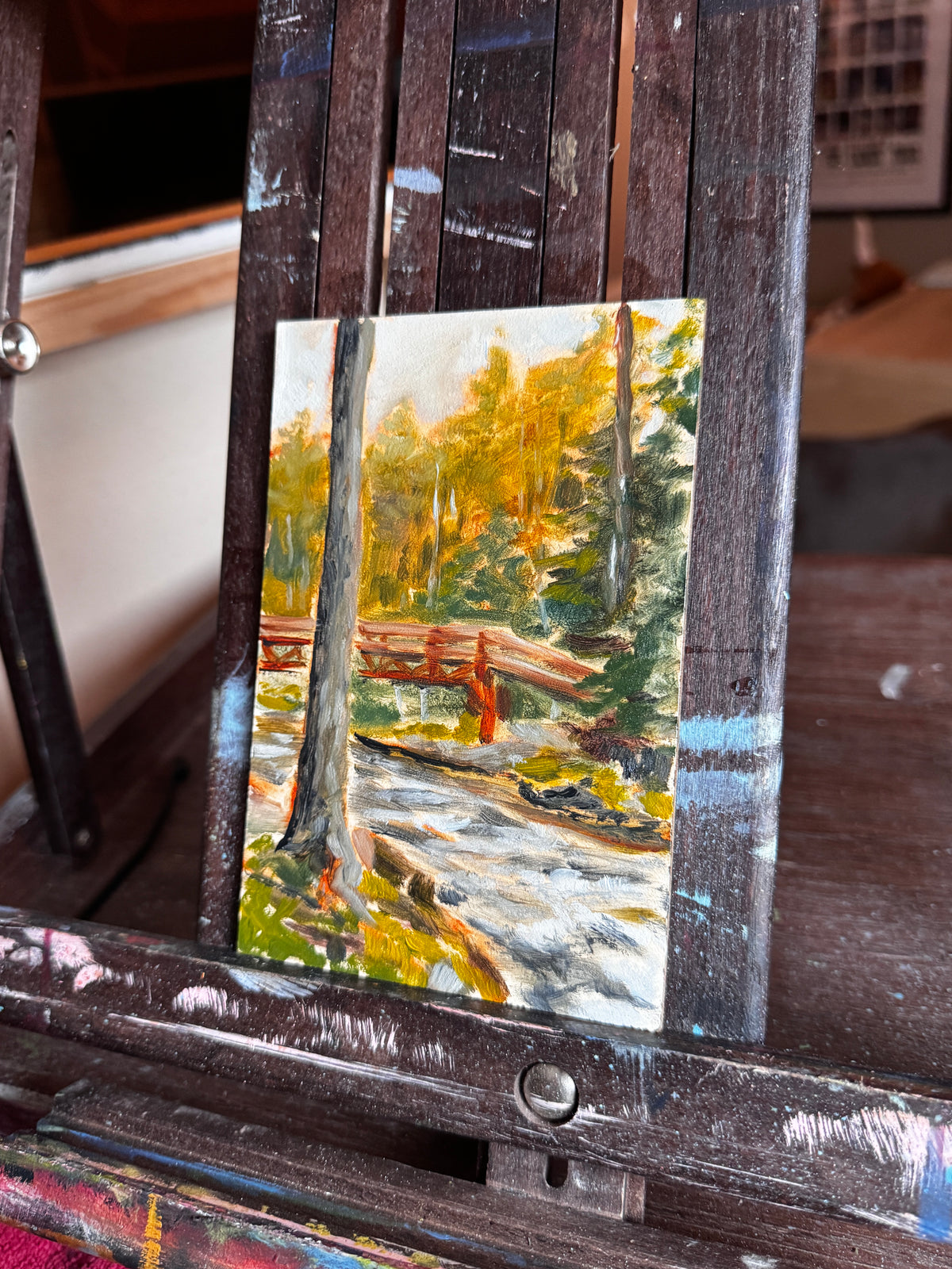 ORIGINAL "Resurrection Creek" Plein Air Study 4x6 in