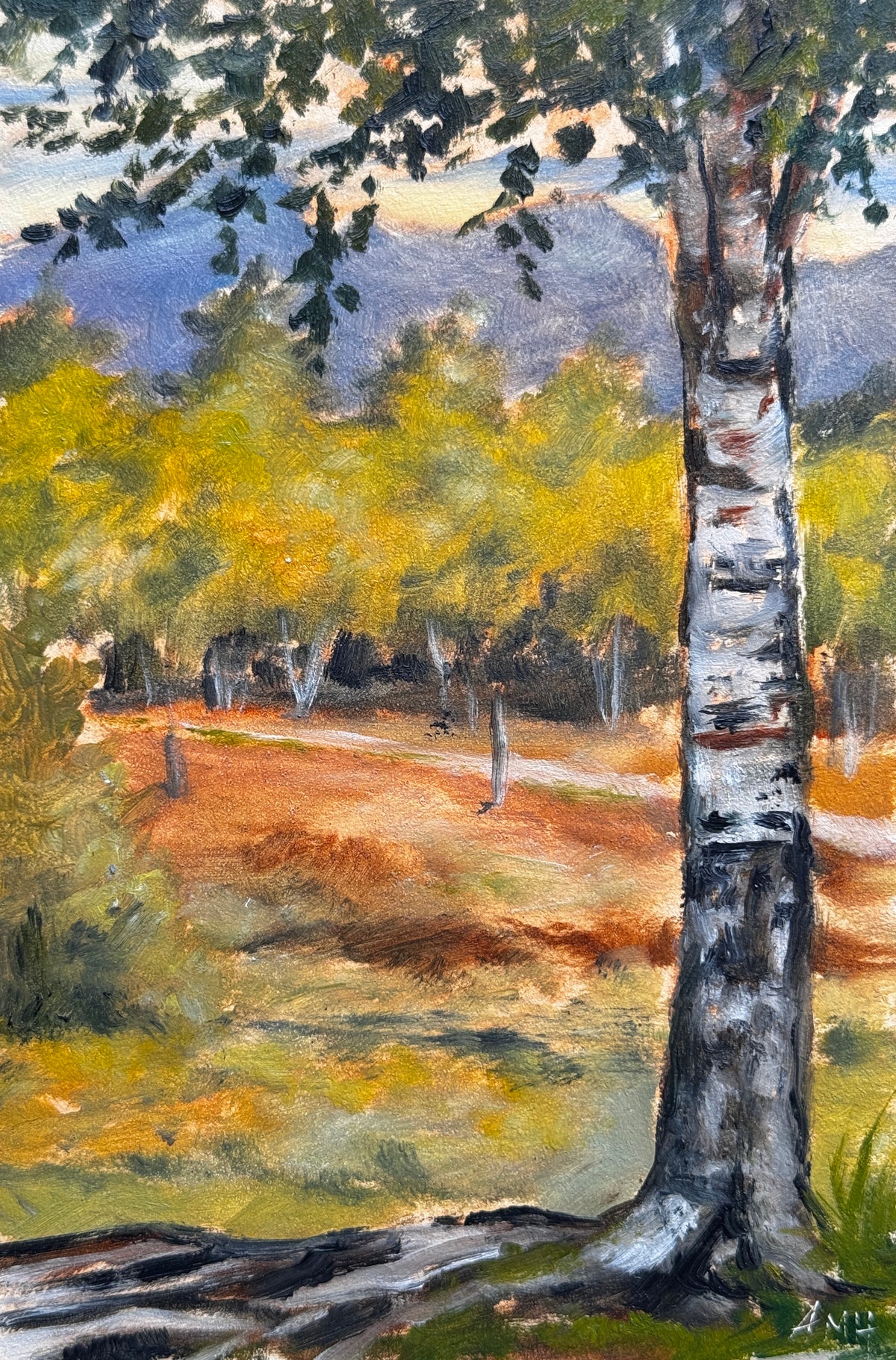 ORIGINAL "Late Summer" Plein Air Study 4x6 in
