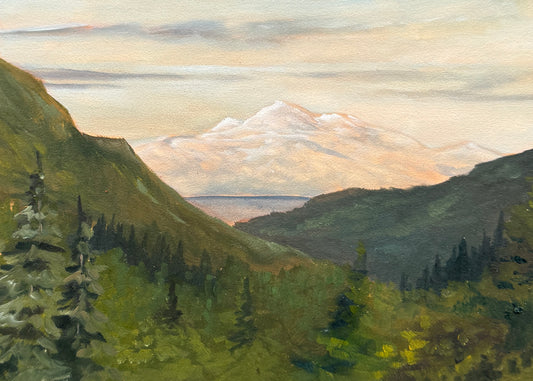 ORIGINAL Hiland Road Plein Air Study 5x7 in