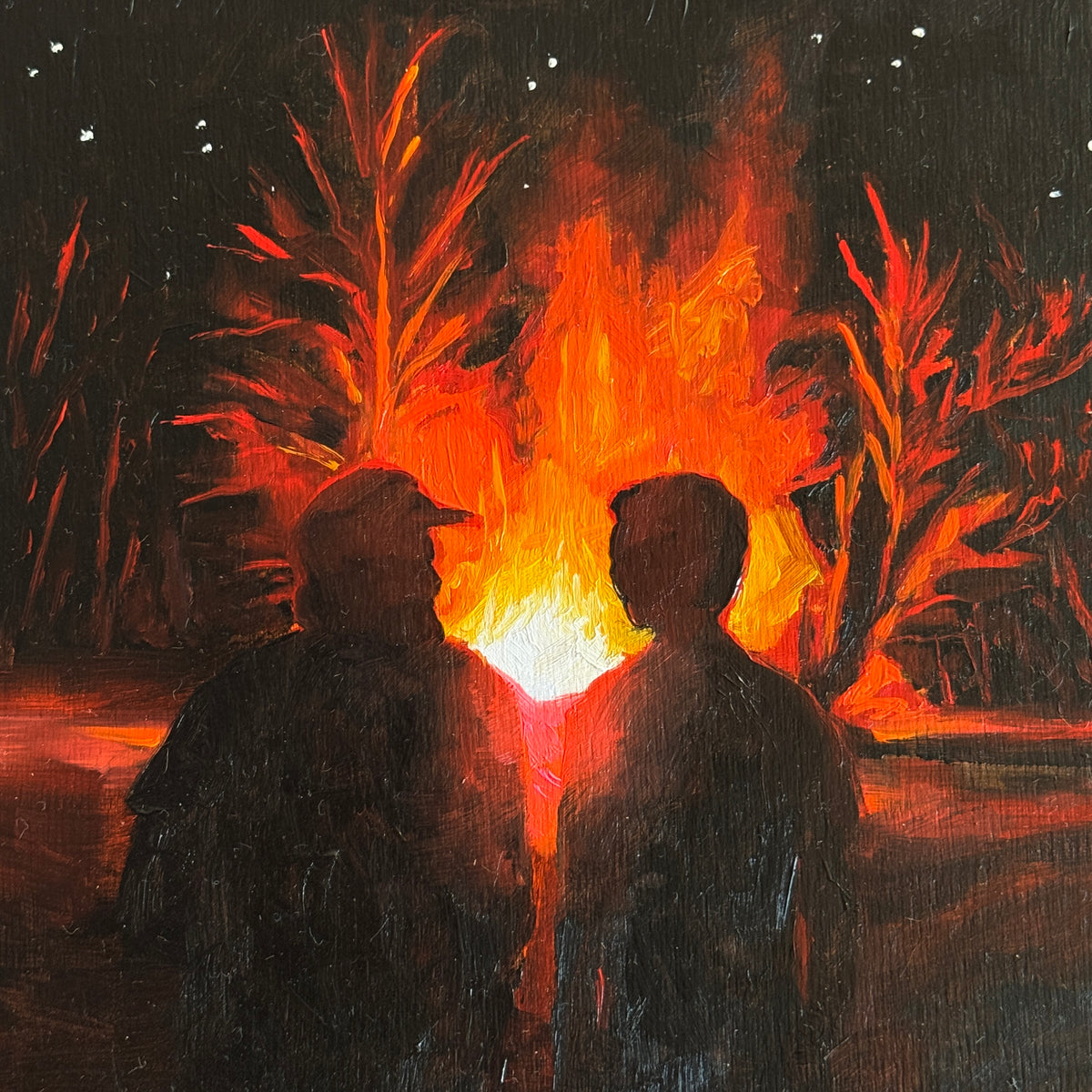 ORIGINAL "Fireside Chats"  6x6 in