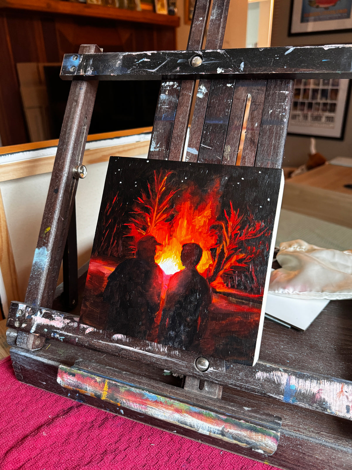 ORIGINAL "Fireside Chats"  6x6 in