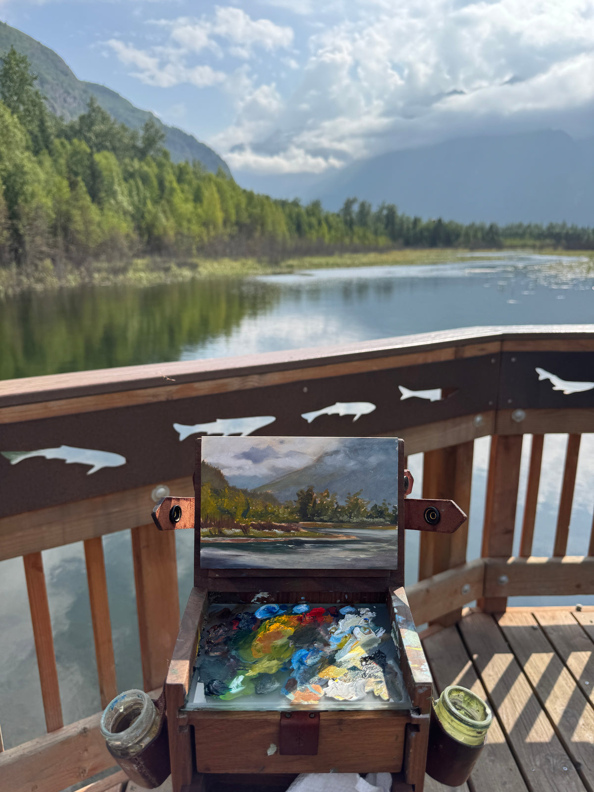 ORIGINAL "Hidden Peaks" Plein Air Study 4x6 in