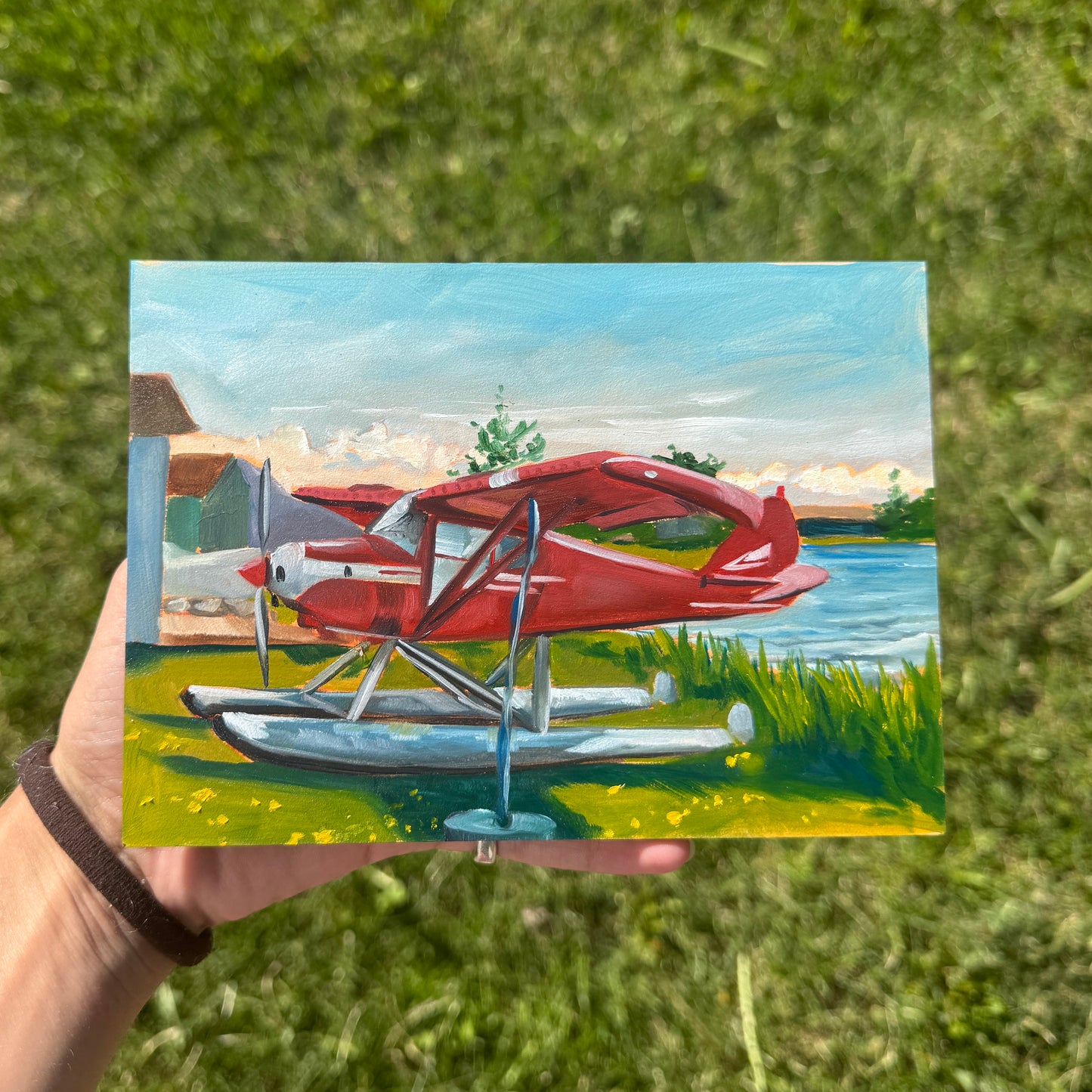 ORIGINAL Lake Hood Plein Air Study 5x7 in