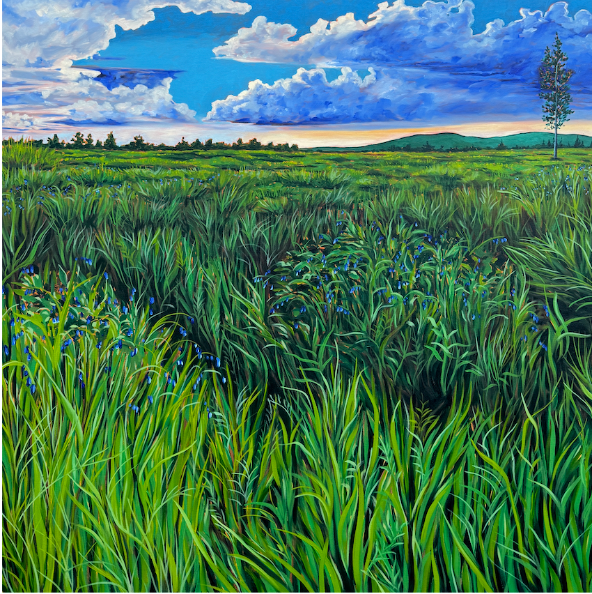 ORIGINAL "Greener Grass" 36x36 in