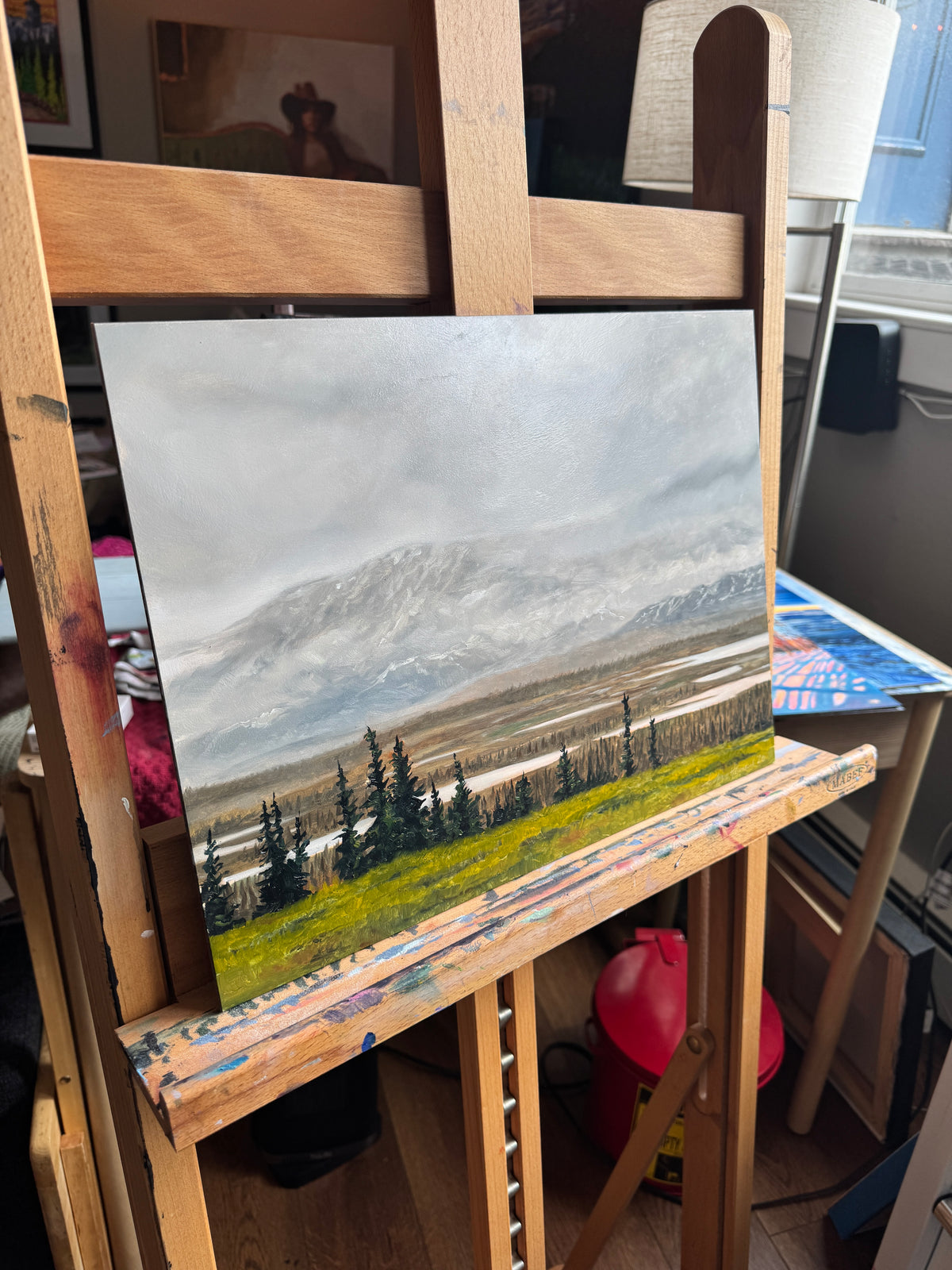 ORIGINAL "Mountain in the Mist" 12x16 in