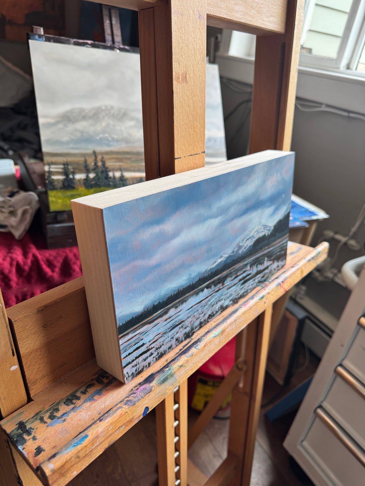 ORIGINAL "Silver Skies" 6.5x12 in
