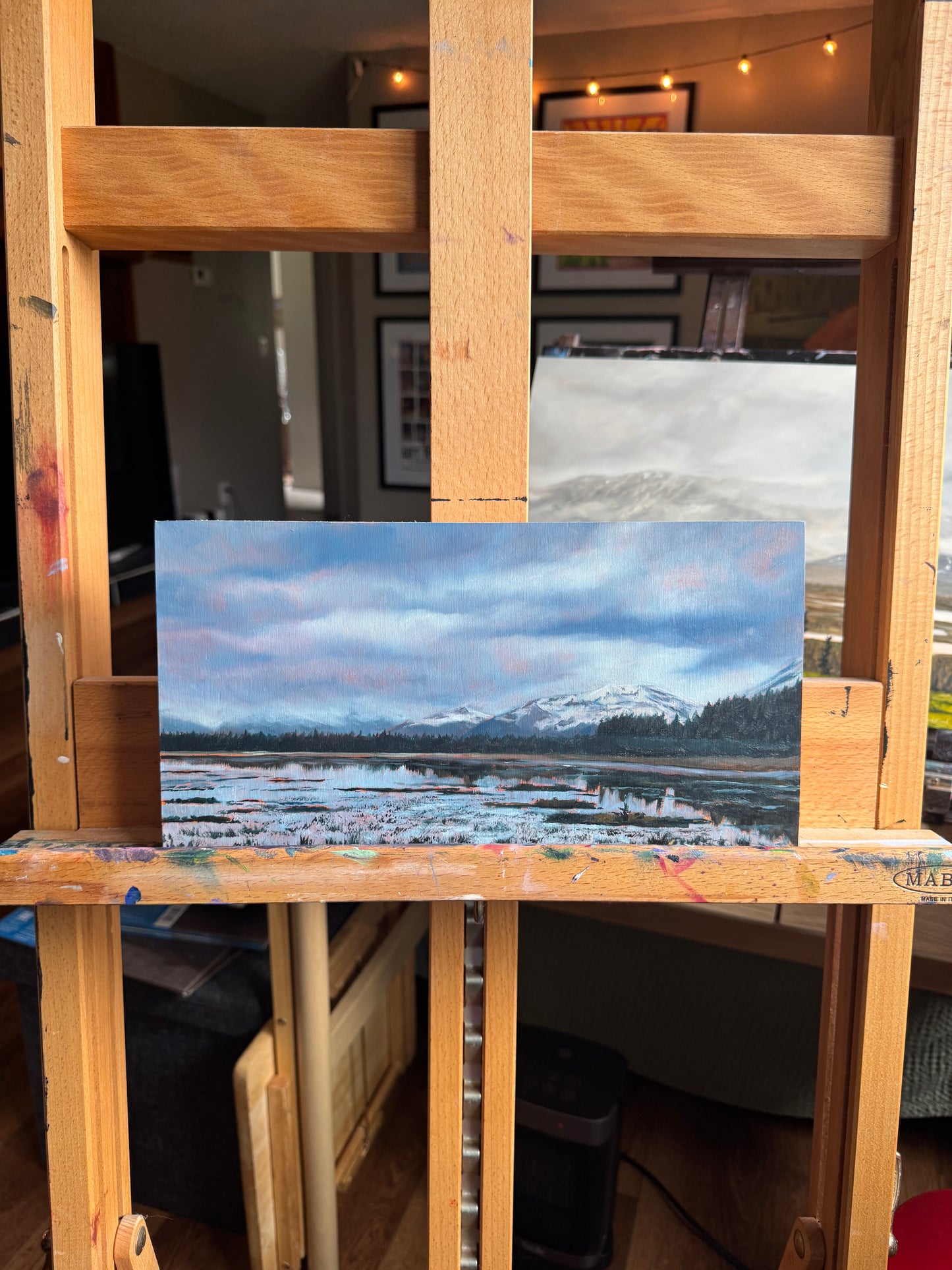 ORIGINAL "Silver Skies" 6.5x12 in