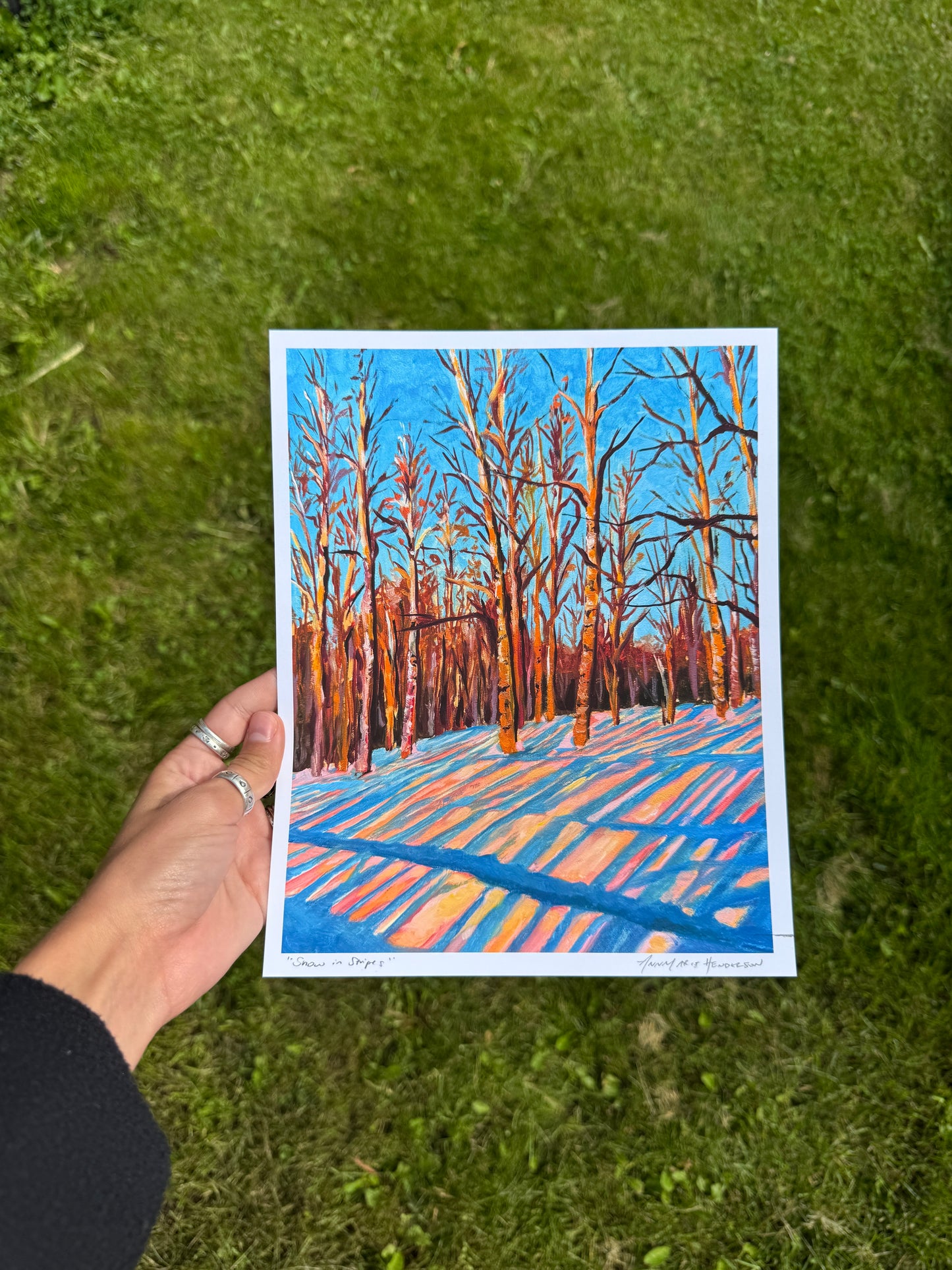 "Snow in Stripes" Print