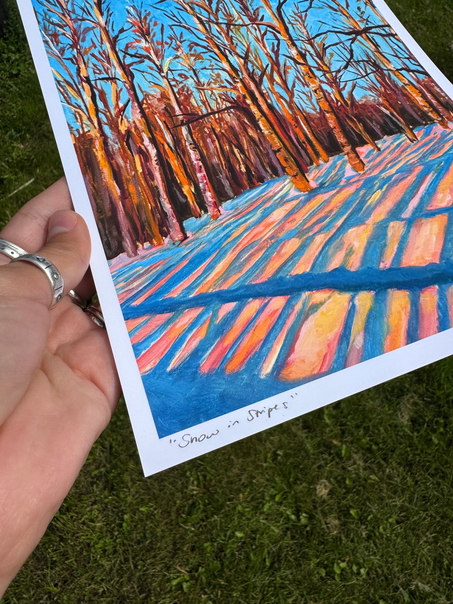 "Snow in Stripes" Print