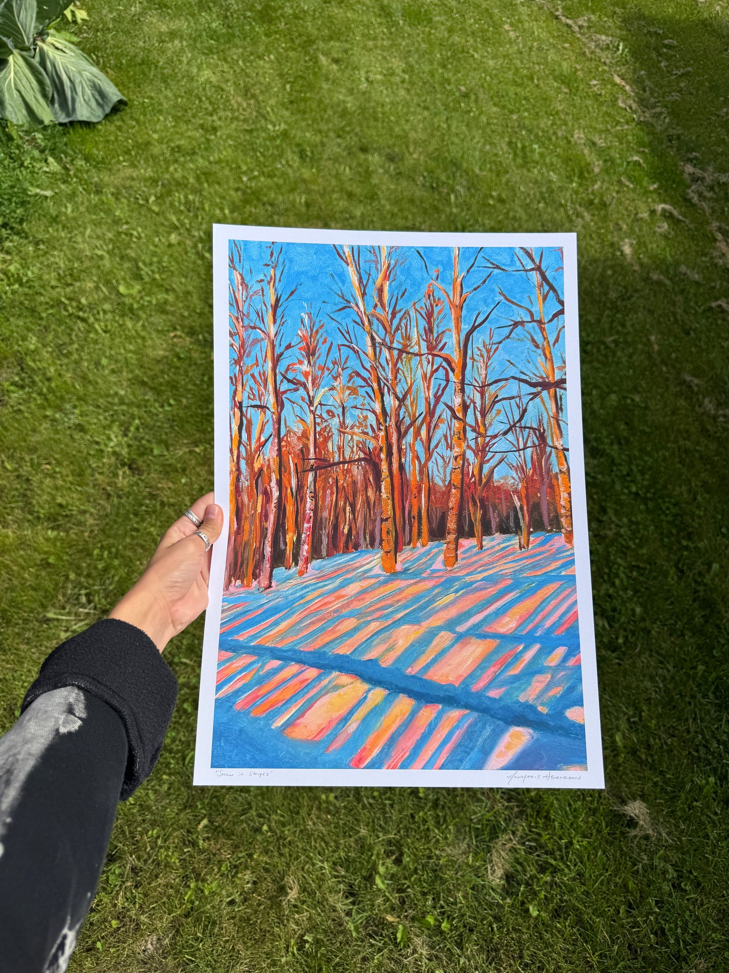"Snow in Stripes" Print