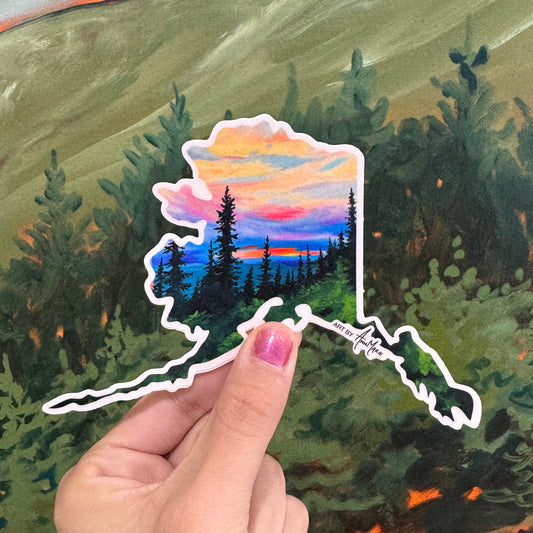 Alaska Sunset Sticker