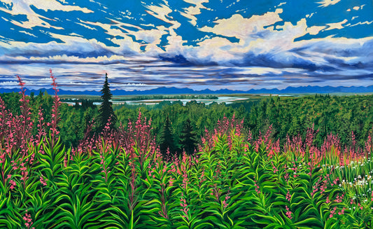 ORIGINAL "Where the Fireweed Grows" 30x48 in