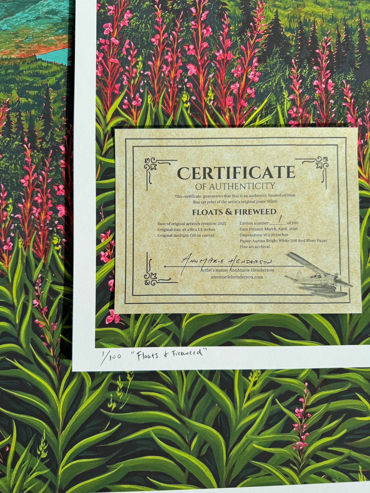 "Floats & Fireweed" 16x20 LIMITED edition print