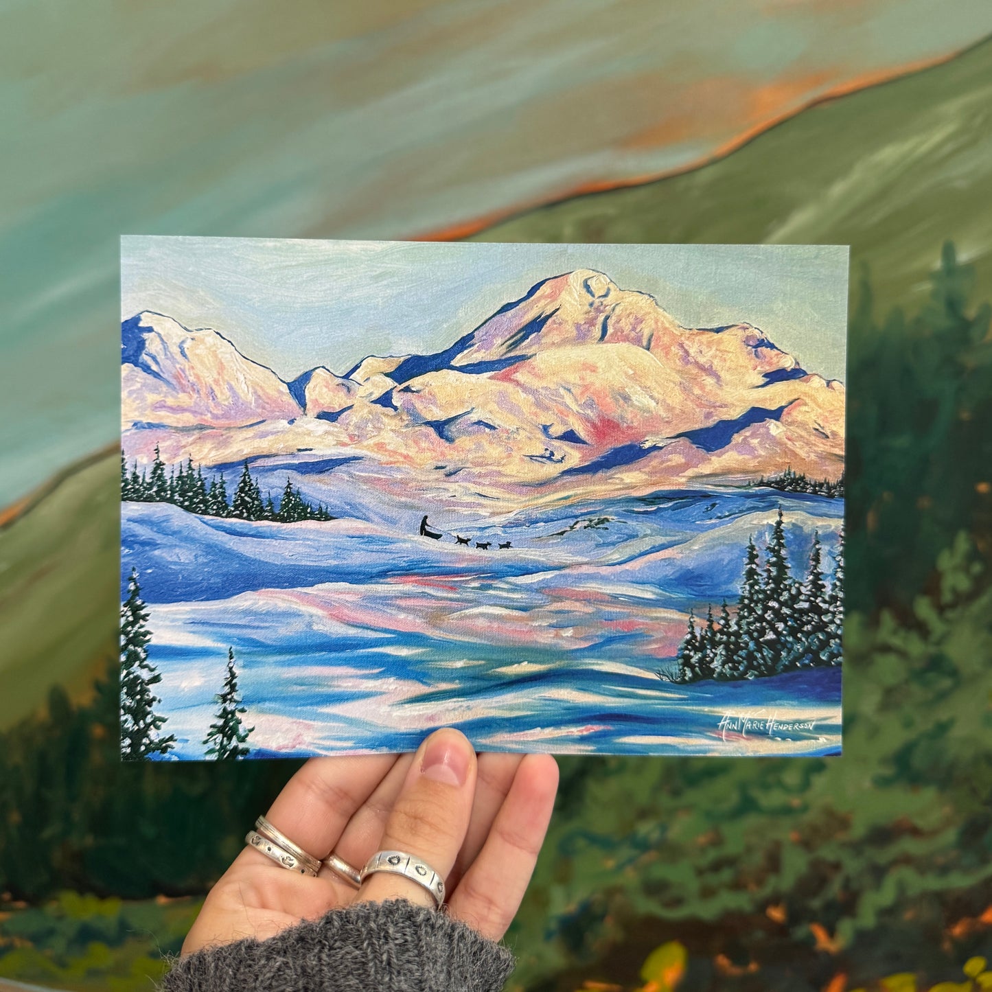 "Denali Dogs" Postcard