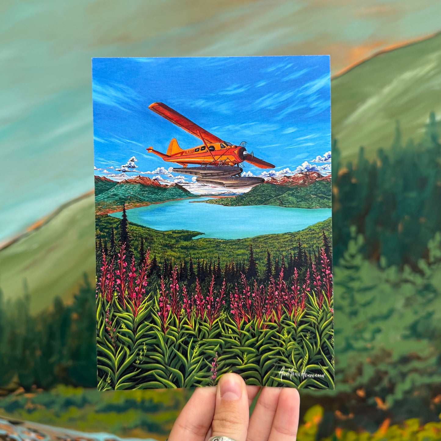 "Floats & Fireweed" Postcard